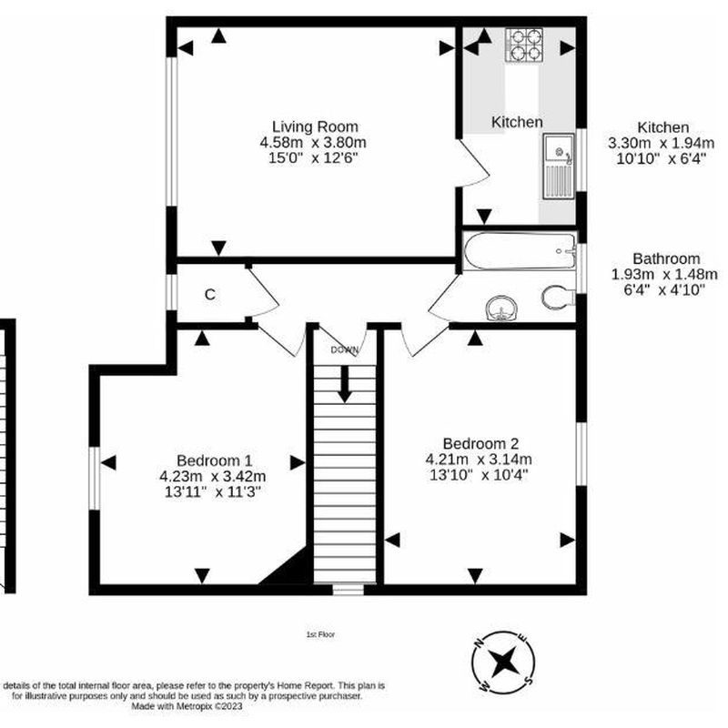 2 bedroom flat to rent Stenhouse