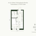 Rent 1 bedroom apartment of 22 m² in Nokia
