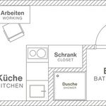 Miete 1 Schlafzimmer wohnung von 21 m² in Schönefeld