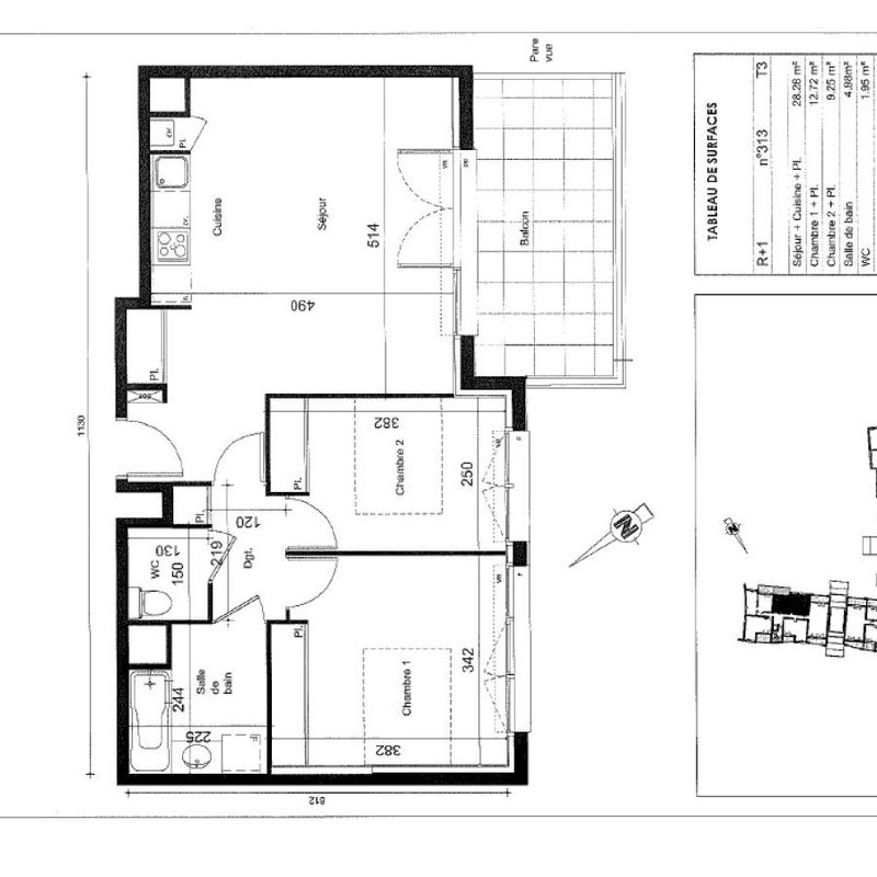 Location appartement  pièce COLOMIERS 61m² à 761.59€/mois - CDC Habitat