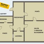 Wynajmij 3 sypialnię apartament z 74 m² w Kraków