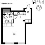 Rent 1 bedroom apartment of 32 m² in Lahti