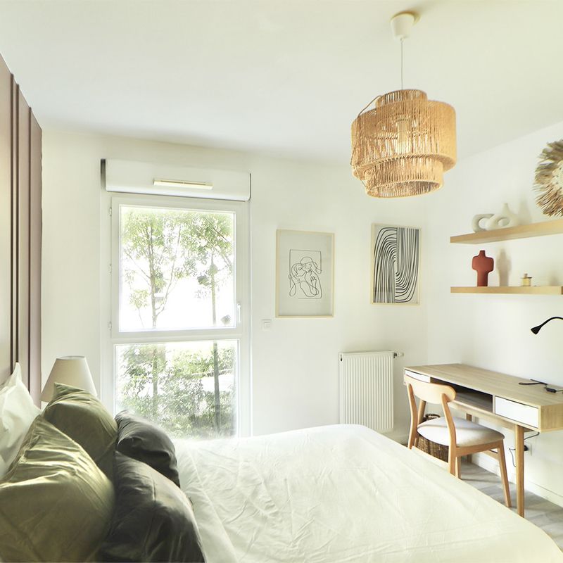 Luminous 12 m² bedroom for rent in coliving in Bègles begles