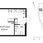 Vuokraa 1 makuuhuoneen asunto, 30 m² paikassa Kangasala