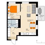 Rent 2 bedroom apartment of 48 m² in Västerås