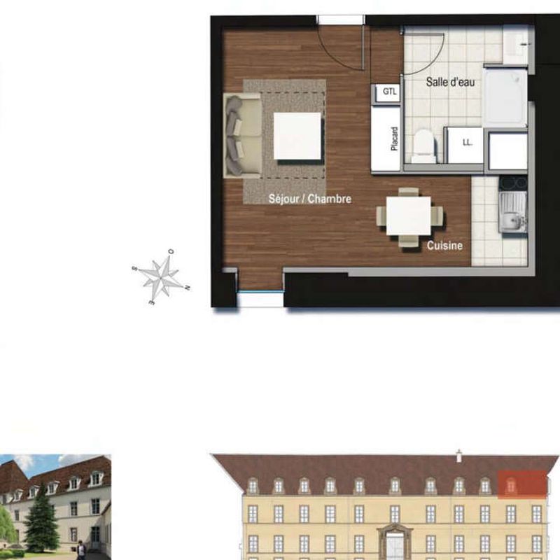 Location appartement 1 pièce 29 m² Dijon (21000)