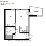 Rent 2 bedroom house of 51 m² in Keskusta,