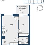 Vuokraa 2 makuuhuoneen asunto, 34 m² paikassa Jyväskylä