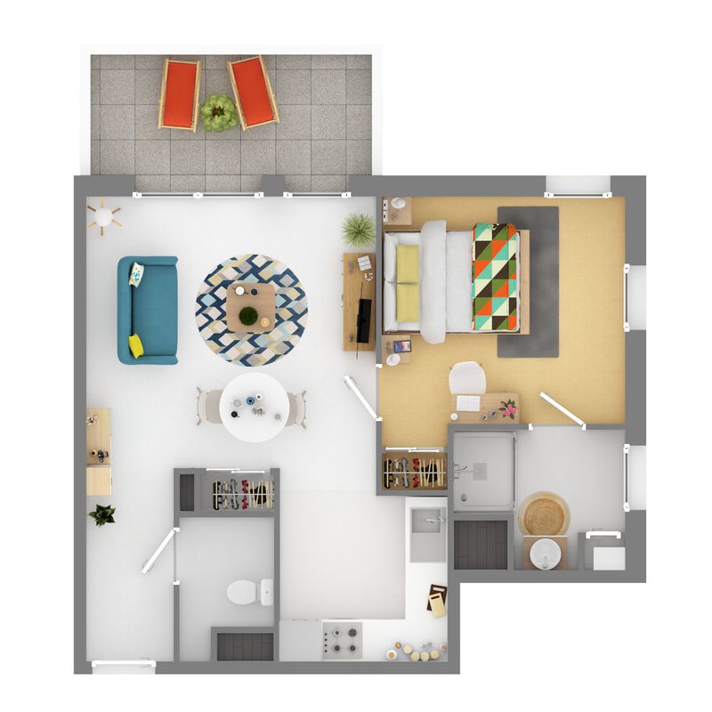 Location appartement  pièce PAU 42m² à 436.76€/mois - CDC Habitat Bizanos