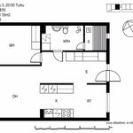 Rent 2 bedroom apartment of 55 m² in Turku