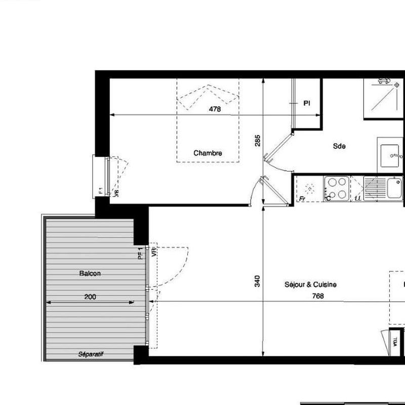 Location appartement 2 pièces 47 m² Auzeville-Tolosane (31320)