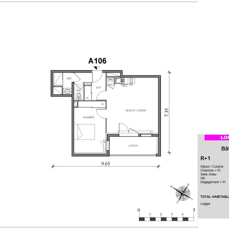 Appartement 2 pièces - 47m² - TOULOUSE
