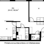 Rent 2 bedroom house of 58 m² in Kirkkonummi