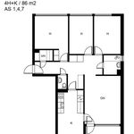Rent 4 bedroom house of 86 m² in Rakokivi,