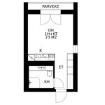 Rent 1 bedroom apartment of 23 m² in Turku