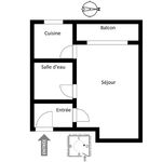 Appartement de 28 m² avec 1 chambre(s) en location à Nice