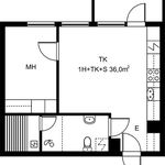 Vuokraa 1 makuuhuoneen asunto, 36 m² paikassa Jyvaskyla