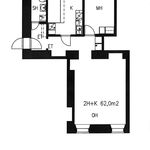 Vuokraa 2 makuuhuoneen asunto, 62 m² paikassa Hämeenlinna