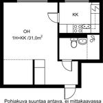 Vuokraa 1 makuuhuoneen asunto, 31 m² paikassa Jyväskylä