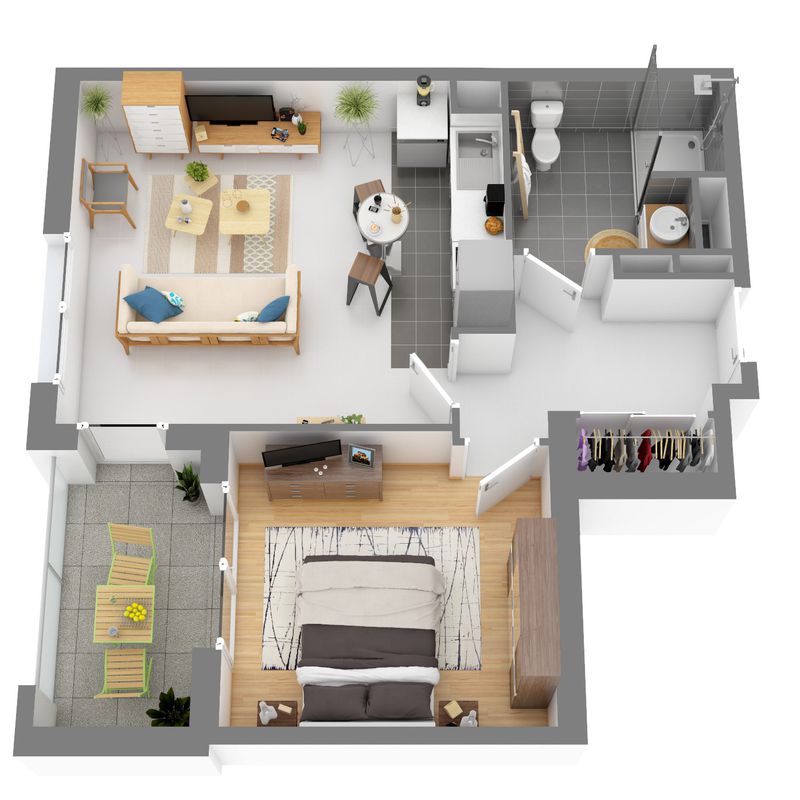 Location appartement  pièce BORDEAUX 64m² à 853.80€/mois - CDC Habitat