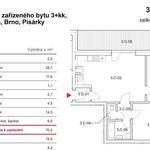 Rent 3 bedroom apartment of 70 m² in Brno
