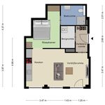 Huur 1 slaapkamer appartement van 60 m² in Best