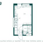 Vuokraa 1 makuuhuoneen asunto, 25 m² paikassa Turku