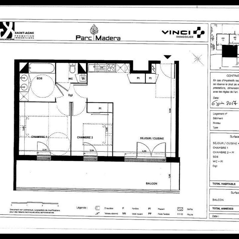 Location appartement 3 pièces 58 m² Toulouse (31400) Pechbusque