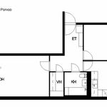 Vuokraa 2 makuuhuoneen asunto, 58 m² paikassa Porvoo