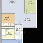 Miete 3 Schlafzimmer wohnung von 57 m² in Kappel