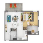 Rent 2 bedroom apartment of 43 m² in Pau