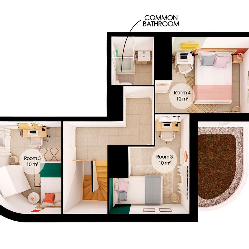 Co-living: fully-equipped 10 m² room. Vaulx-en-Velin