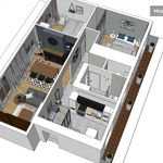 Appartement de 63 m² avec 2 chambre(s) en location à Nantes