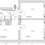 Miete 2 Schlafzimmer wohnung von 47 m² in Ebergassing
