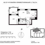 Rent 2 bedroom apartment of 38 m² in Hyvinkää