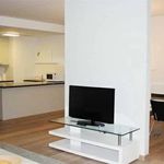 Ixelles ,  European district. between Place Flagey and Place Jourdan In a new building, on the 0th floor with elevator. Luxury furnished apartment of ± 120 m² consisting of: A living room of ± 50m