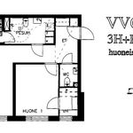 Rent 3 bedroom apartment of 77 m² in Kuopio