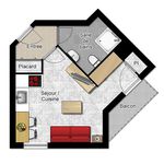 Appartement de 24 m² avec 1 chambre(s) en location à Metz