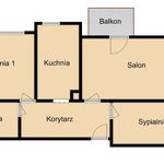 Wynajmij 3 sypialnię apartament z 57 m² w Kraków