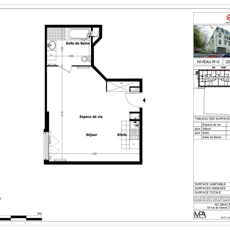 Location appartement  pièce ORSAY 40m² à 823.11€/mois - CDC Habitat