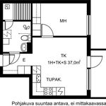 Vuokraa 1 makuuhuoneen asunto, 37 m² paikassa Jyväskylä