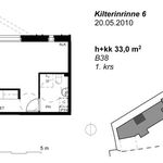 Rent 1 bedroom apartment of 33 m² in Myyrmäki,